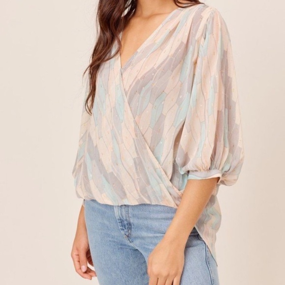 LOVESTITCH Savannah Surplice Crossover Top size L